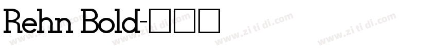 Rehn Bold字体转换